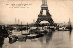 Paris 7e-Inondations-La Ligne du Champ de Mars à Paris 7e