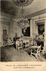 Paris 7e-Palais de l'Ambassade d'Allemagne-Salon Vert à Paris 7e