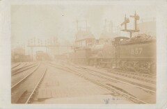 Train - Locomotive N°857 - Carte Photo - cliché Pouteau - Gare