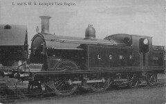 Train - Locomotive L.and Swr Tank ENGINE/  cliché Pouteau - Gare