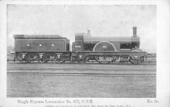 Train - Locomotive Single Express Locomotive N°875 Gnr