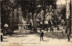 Toulon place et Rue de l'intendanxe à Toulon