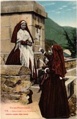 Pyrénées Ossau a la fontaine Folklore