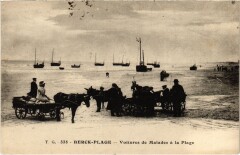 Berck-Plage Voitures de Malades a la Plage à Berck