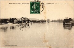 Compiegne vue en amont du Pont Crue de l'Oise -
													60 Oise
												