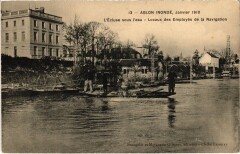 Ablon Ecluse sous l'eau Inondations -
													94 Val de Marne
												