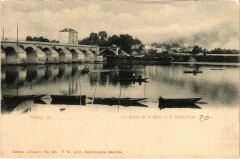 Poissy Bords de la Seine Vieux POnt à Poissy