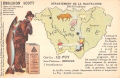 Cpa Du Departement De La Haute Loire - Cpa Publicite