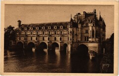 Carte postale ancienne Château de Chenonceaux - Façade Nord-Est
                                                                     à Chenonceaux
                                