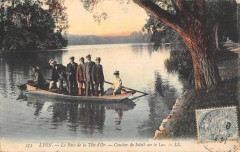 Lyon - Parc De La Tete D'Or - Coucher De Soleil Sur Le Lac