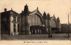 Carte postale ancienne La Gare
                                                                     à Tours
                                