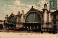 Carte postale ancienne La  Gare
                                                                     à Tours
                                