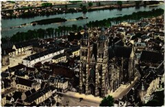 Tours vue aerienne à Tours
