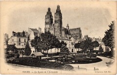 Tours Square de l'Archeveche à Tours