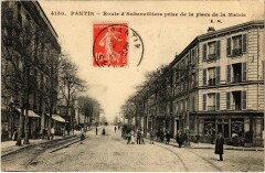 Pantin Route d'Aubervilliers Place de la mairie à Aubervilliers