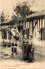 Landes Facteur dans la Grande Lande Folklore