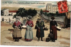 Auvergne Types allant vendre au marché Folklore