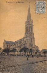 Argenteuil - La Basilique - cpa émail à Argenteuil