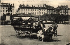 Lyon Place Bellecour Voiture aux Chevres