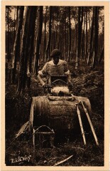 En Gascogne Mise en Barriques de la gemme Folklore