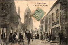 Precy-le-Sec Grande Rue et Eglise