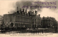 Rennes - Incendie du Palais du Comerce à Rennes