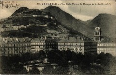 Grenoble Place Victor-Hugo et La MONTAgne de la Bastille (1483 m) à Grenoble