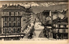 Grenoble - Avenue Alsace-Lorraine et les Alpes - The Alsace à Grenoble