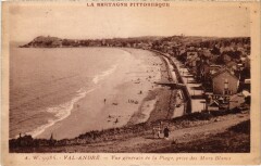 Val-Andre - Vue generale de la Plage prise des Murs Blancs