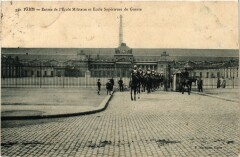Paris 7e-Entrée de l'Ecole Militaire et Ecole Supérieure de Guerre à Paris 7e