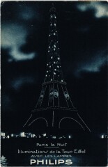 Paris 7e-Paris la nuit-Illuminations de la Tour Eiffel à Paris 7e