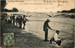 Paris 7e-Les Pécheurs au Pont de l'Alma à Paris 7e