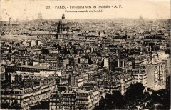 Paris 7e-Panorama vers les Invalides à Paris 7e