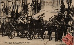 Paris Alphonse Xiii Départ pour Versailles
