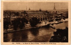 Paris 7e-La Seine au Quai d'Orsay à Paris 7e