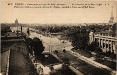 Paris 7e-Panorama vers le Pont Alexandre Iii-Les Invalides -
																					75007 Paris 7e
																			