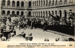 Paris Funérailles du général Gallieni Discours