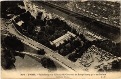 Panorama du Champ de Courses de Longchamp pris en ballon à Paris 16e