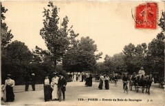 Carte postale ancienne Entrée du Bois de Boulogne
                                                                     à Paris 16e
                                