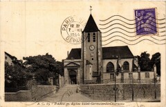 Carte postale ancienne Eglise Saint-Germain-de-Charonne
                                                                     à Paris 20e
                                