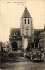 Carte postale ancienne L'Eglise de Charonne
                                                                     à Paris 20e
                                