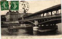 Carte postale ancienne Le Viaduc de Passy
                                                                     à Paris 16e
                                