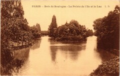 Bois de Boulogne - La Pointe de l'Ile et le Lac à Paris 16e