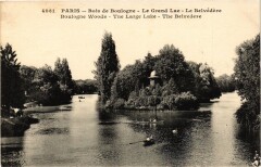 Bois de Boulogne - Le Grand Lac - Le Belvédère à Paris 16e