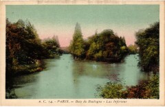Carte postale ancienne Bois de Boulogne - Lac Inférieur
                                                                     à Paris 16e
                                
