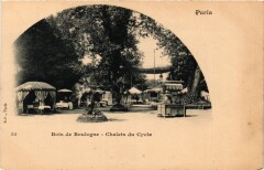 Carte postale ancienne Bois de Boulogne - Chalets du Cycle
                                                                     à Paris 16e
                                