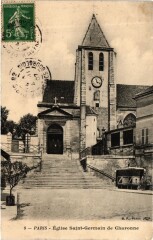 Carte postale ancienne Eglise Saint-Germain de Charonne
                                                                     à Paris 20e
                                