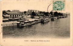 Carte postale ancienne Station du Point du Jour
                                                                     à Paris 15e
                                