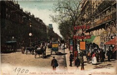 Paris 9e - Perspective du Boulevard des Italiens à Paris 9e