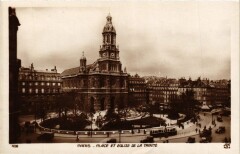 Paris 9e - Place et Eglise de la Trinite à Paris 9e